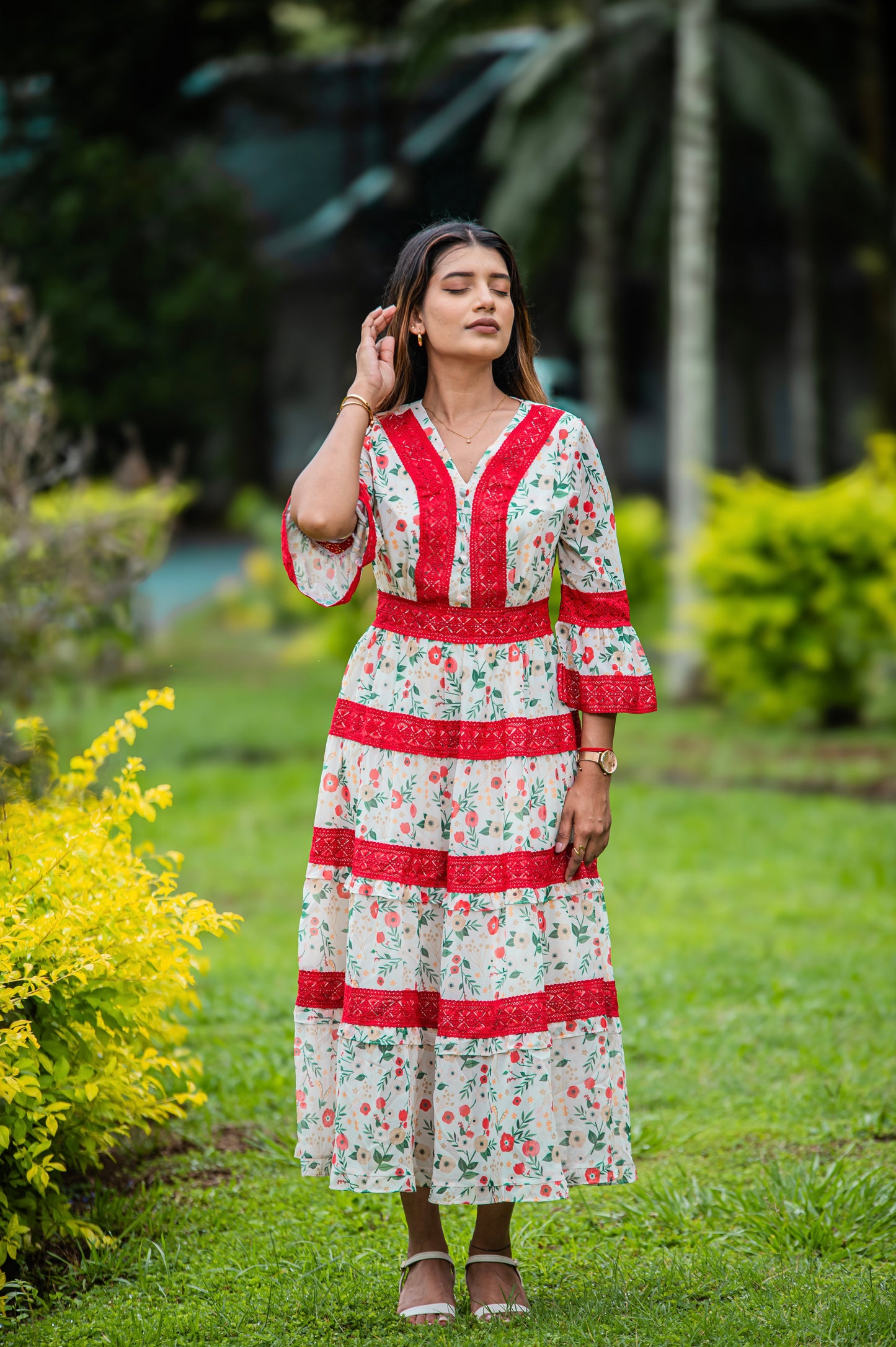 SCARLET BLOOM DRESS