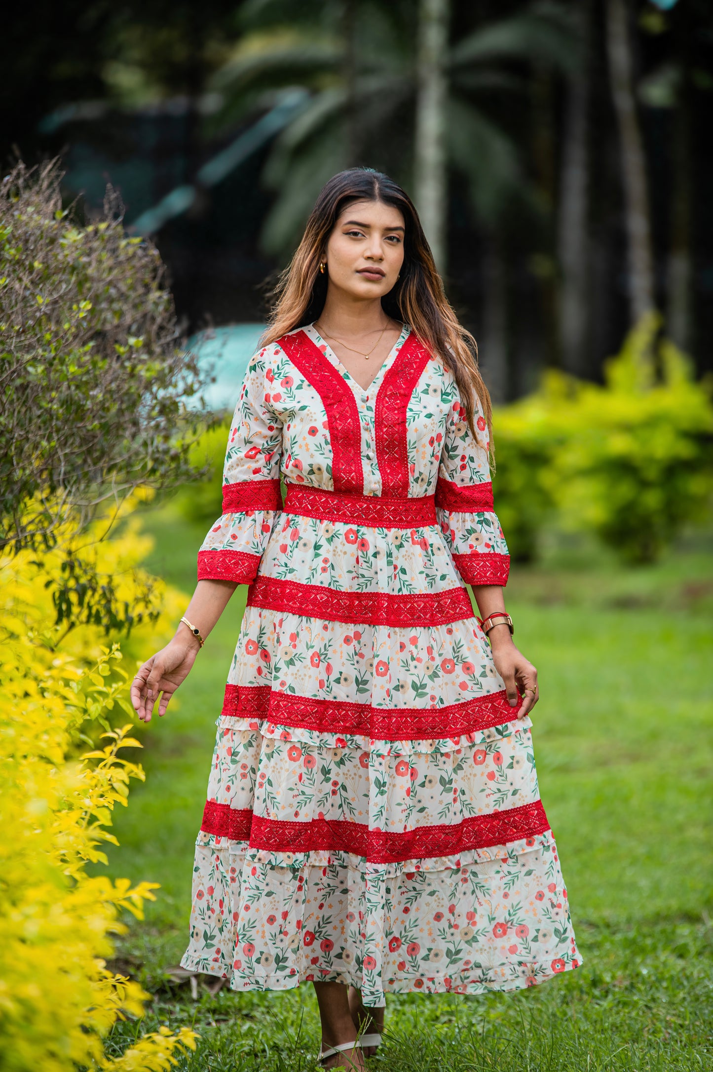 SCARLET BLOOM DRESS