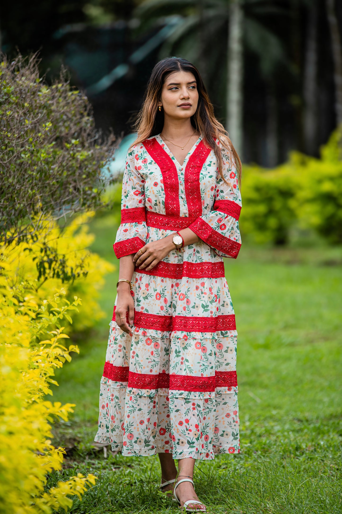 SCARLET BLOOM DRESS